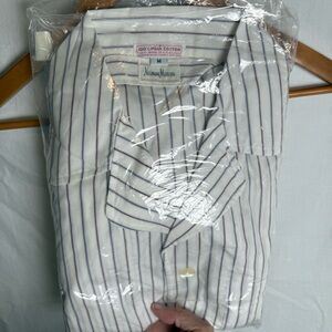 Neiman Marcus Vintage Men's Pajamas with Blue and Red Stripes